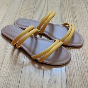 Yellow J Crew strappy sandals